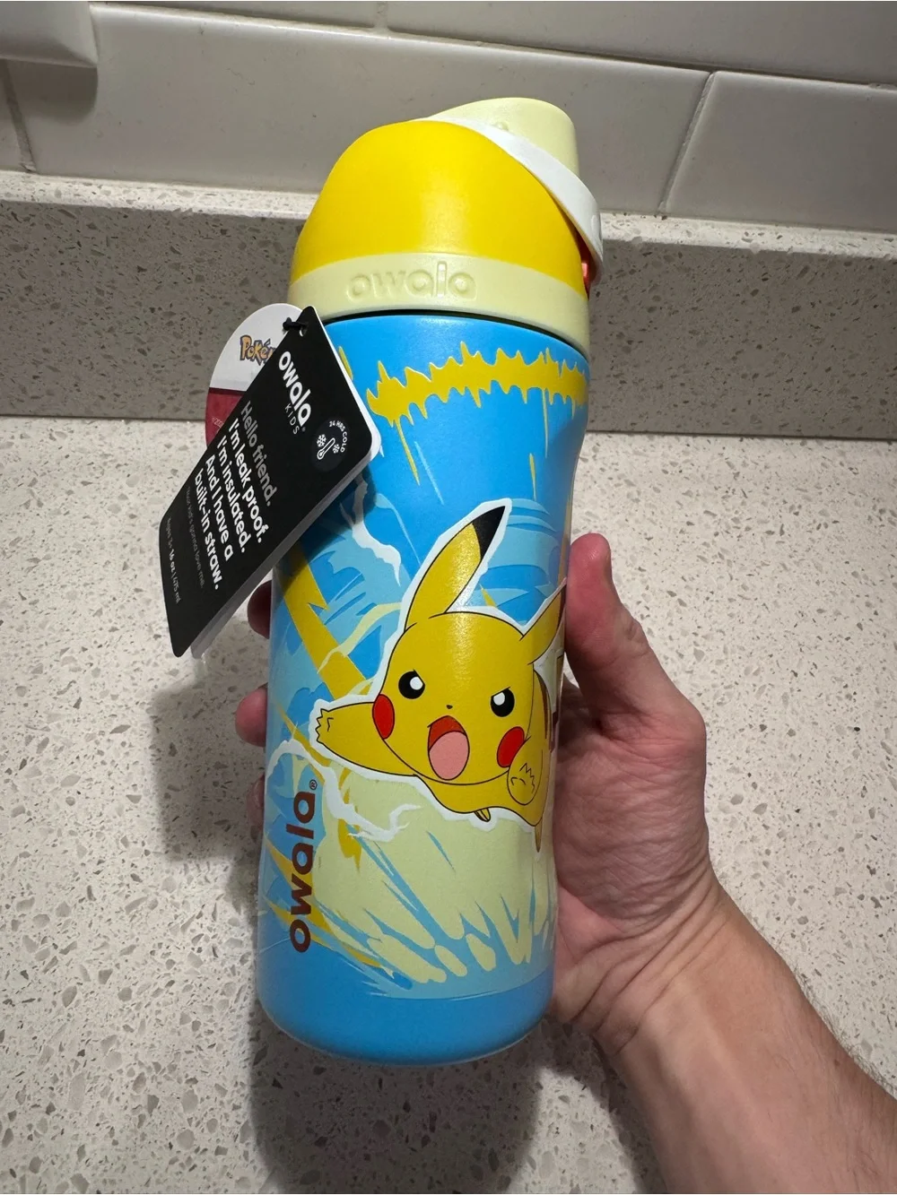 Pokemon x Owala Pikachu 16 oz Stainless Steel Freesip Water Bottle - IN HAND